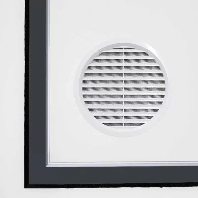 Fenêtre de calfeutrage pour climatisation - pour tuyau d'évacuation d'air Anthracite RAL 7016 | Gauche