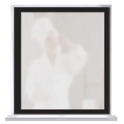 Fenêtre secrète Anthracite RAL 7016 | Verre dépoli