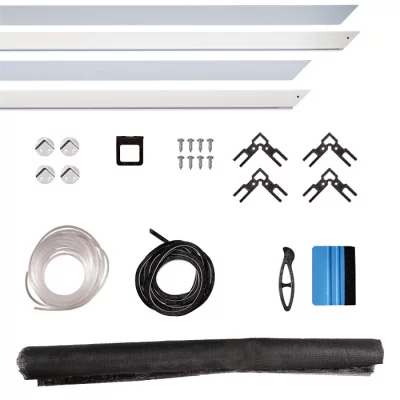 Moustiquaires pour fenêtres en bois - kit à monter soi-même Brun noir RAL 8022 | Transparent Plus