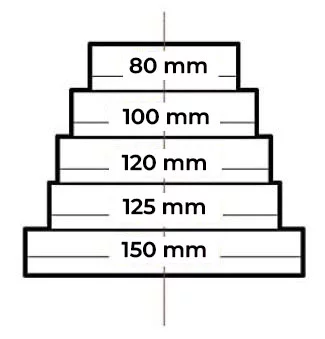 Adaptateur universel à étages pour tuyaux blanc