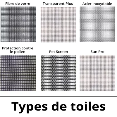 Moustiquaires pour portes - Prêt à l'emploi Blanc RAL 9016 | Fibre de verre (noir)