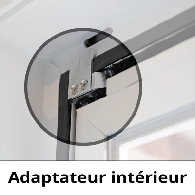 Moustiquaires pour portes - Prêt à l'emploi Blanc RAL 9016 | Fibre de verre (noir)