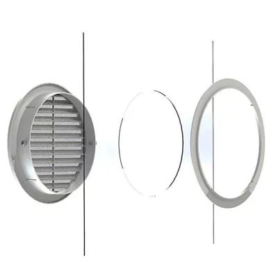 Fenêtre de calfeutrage pour climatisation - pour tuyau d'évacuation d'air Anthracite RAL 7016 | Gauche