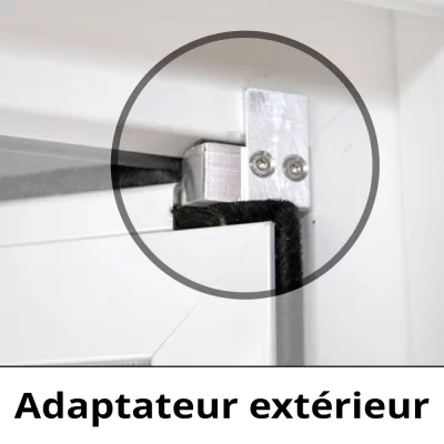 Moustiquaires pour portes - Prêt à l'emploi Blanc RAL 9016 | Fibre de verre (noir)