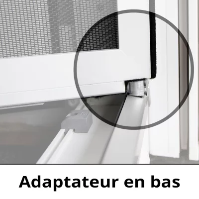 Moustiquaires pour portes - Prêt à l'emploi Blanc RAL 9016 | Fibre de verre (noir)