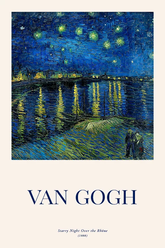 Artfilia Vincent van Gogh - Starry Night Over the Rhone Variante 2 20x30 cm