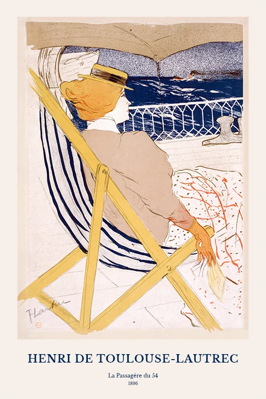 Artfilia Henri de Toulouse-Lautrec - La Passagère du 54 Variante 1 13x18 cm