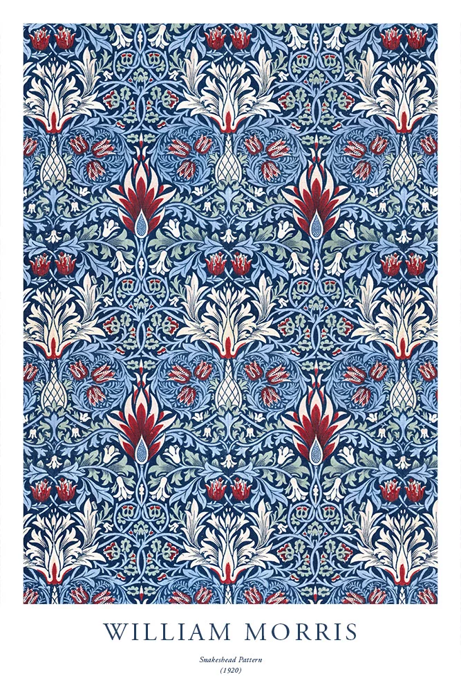 Artfilia William Morris - Snakeshead Pattern Variante 1 13x18 cm