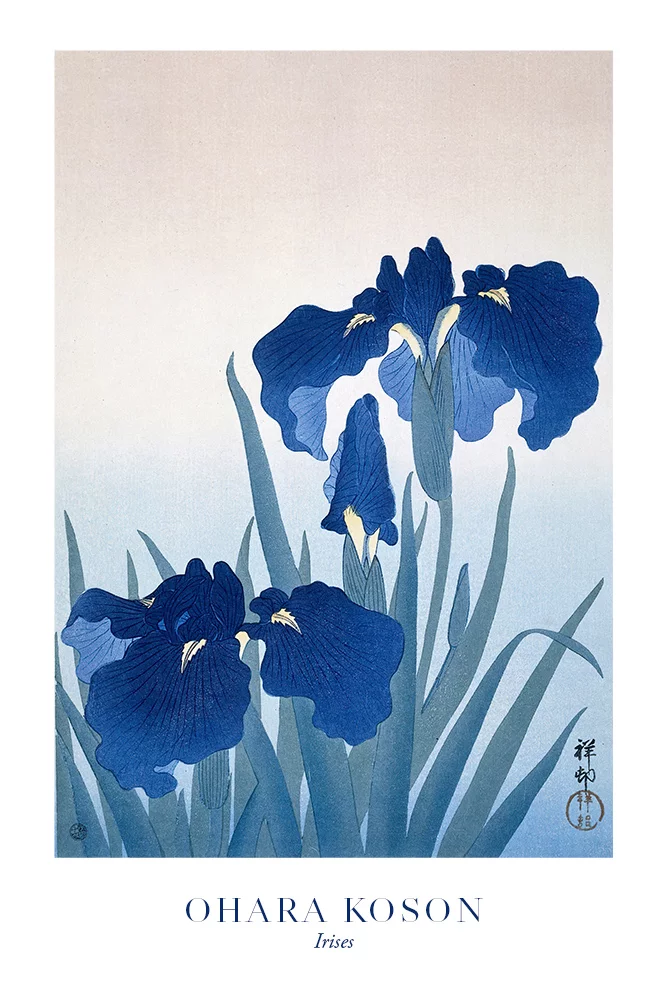Artfilia Ohara Koson - Irises Variante 1 60x90 cm