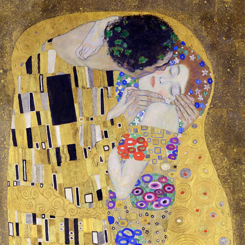 Artfilia Gustav Klimt - The Kiss Variante 1 60x60 cm