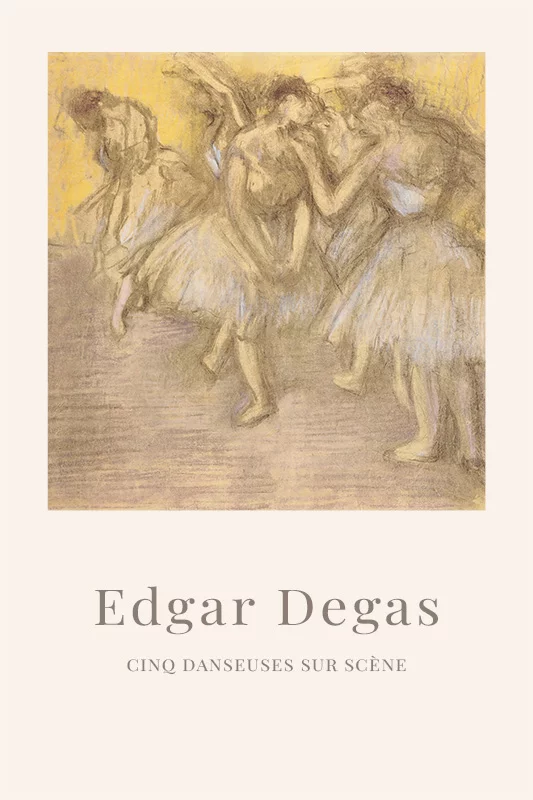 Artfilia Edgar Degas - Cinq Danseuses Sur Scène Variante 1 20x30 cm