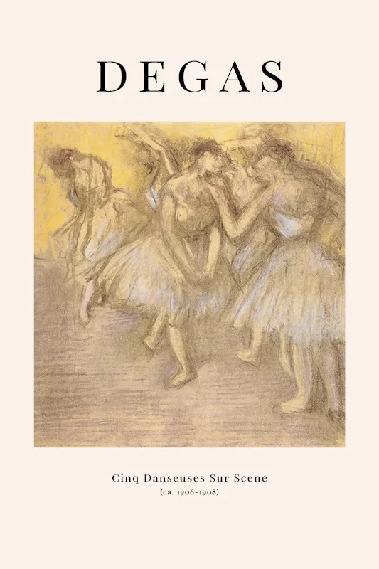 Artfilia Edgar Degas - Cinq Danseuses Sur Scène Variante 2 13x18 cm