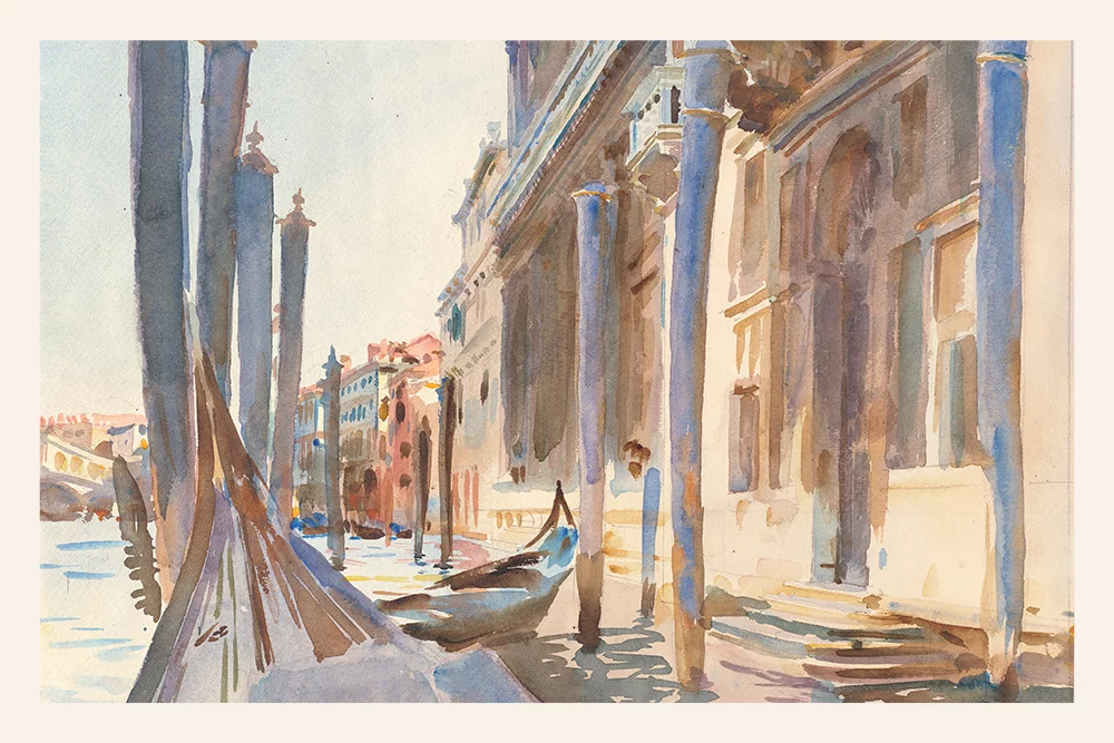 Artfilia John Singer Sargent - Gondola Moorings on the Grand Canal Variante 2 60x90 cm