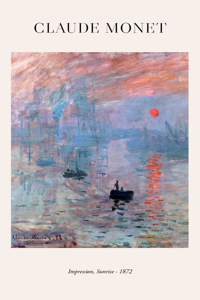 Artfilia Claude Monet - Impression, Sunrise Variante 1 60x90 cm