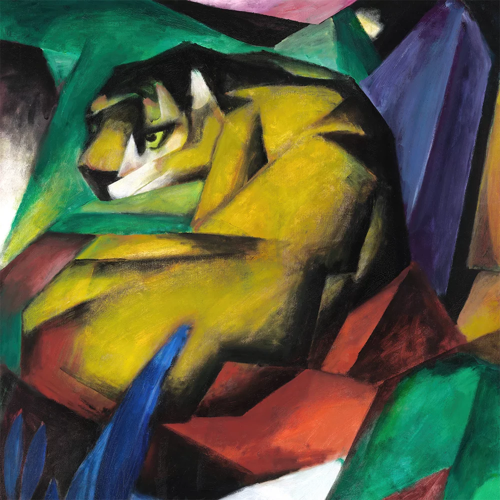Artfilia Franz Marc - The Tiger Variante 2 40x40 cm