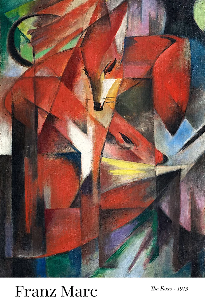 Artfilia Franz Marc - The Foxes Variante 1 40x60 cm