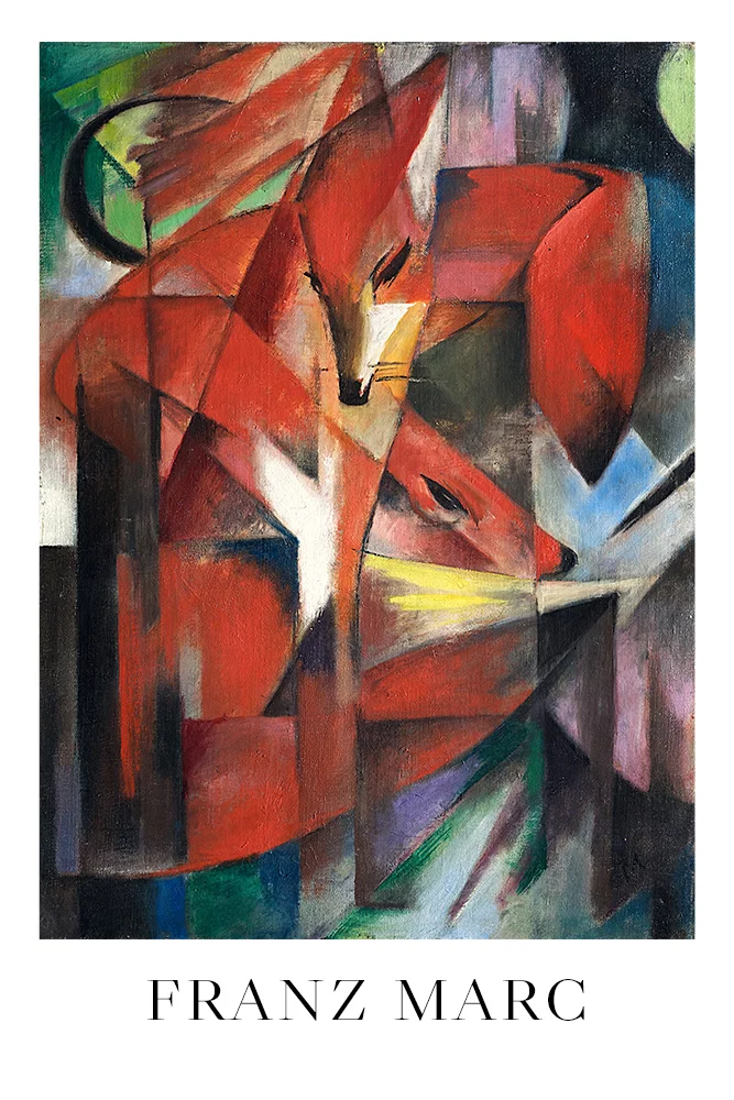 Artfilia Franz Marc - The Foxes Variante 2 30x45 cm