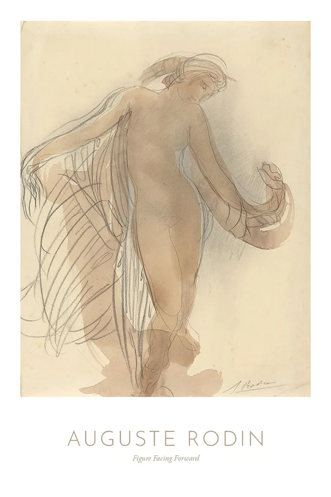 Artfilia Auguste Rodin - Figure Facing Forward Variante 2 30x45 cm