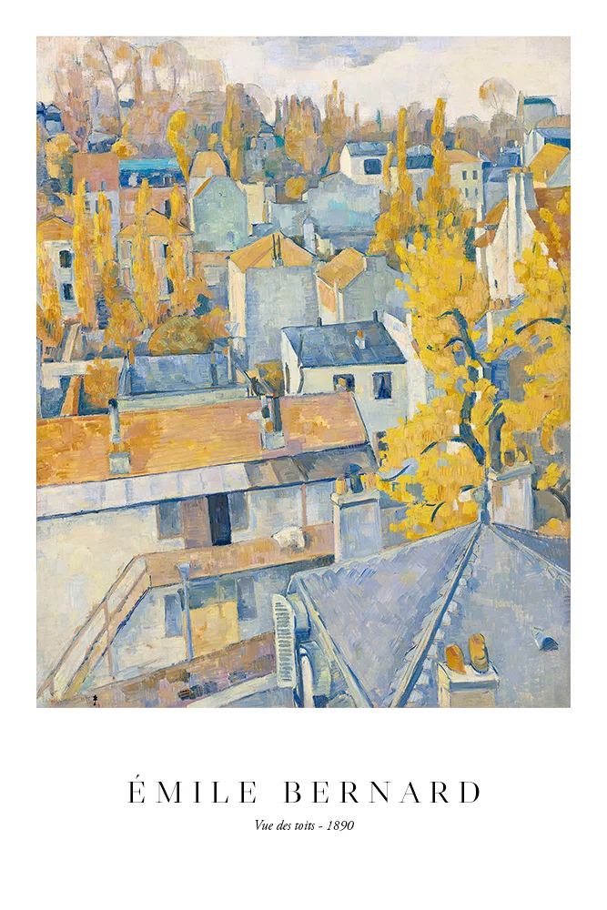 Artfilia Émile Bernard - Vue des toits Variante 1 60x90 cm