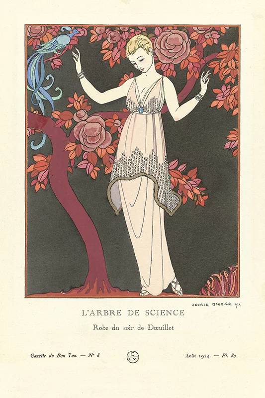 Artfilia George Barbier - L'Arbre de science / Robe du soir de Doeuillet Variante 1 60x90 cm