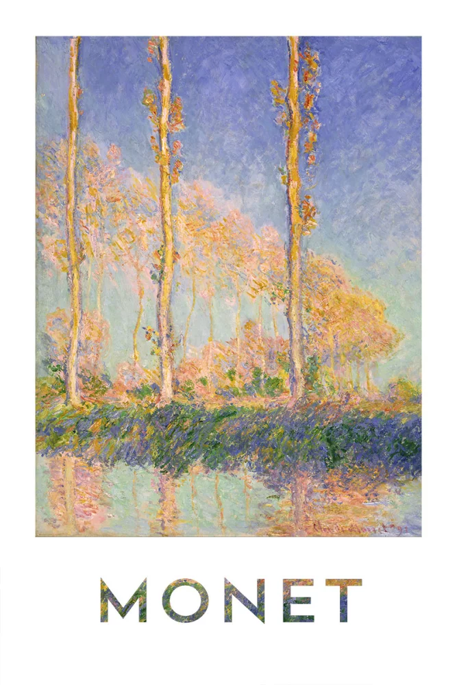 Artfilia Claude Monet - Poplars, Three Trees in Autumn Variante 1 20x30 cm