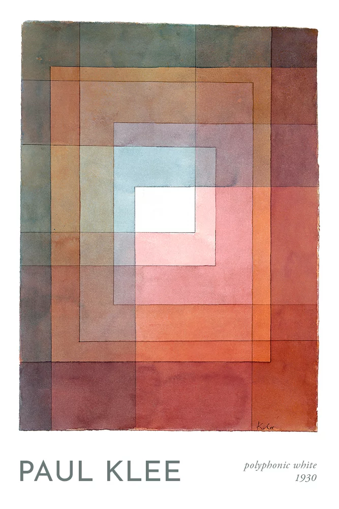 Artfilia Paul Klee - Polyphon gefasstes Weiss (Polyphonic White) Variante 1 60x90 cm
