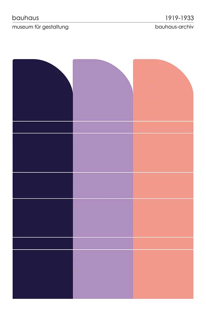 Artfilia Bauhaus Poster - Bauhaus-Archiv Abstract Design Variante 1 13x18 cm