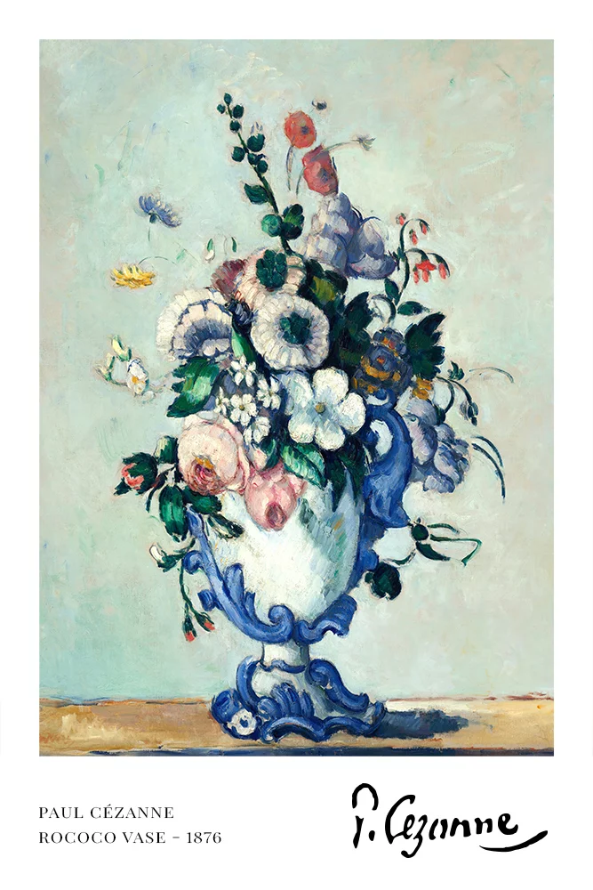 Artfilia Paul Cézanne - Rococo Vase Variante 1 13x18 cm