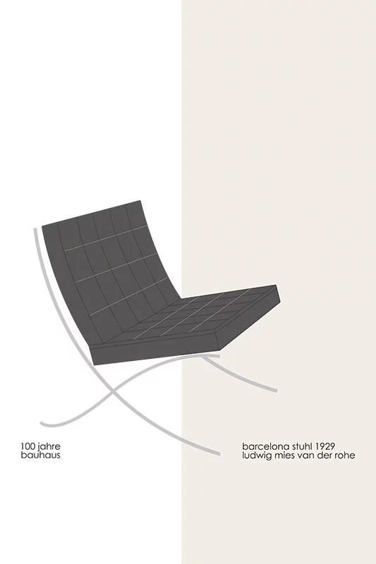 Artfilia Bauhaus Poster - Bauhaus Design Chair Variante 1 40x60 cm