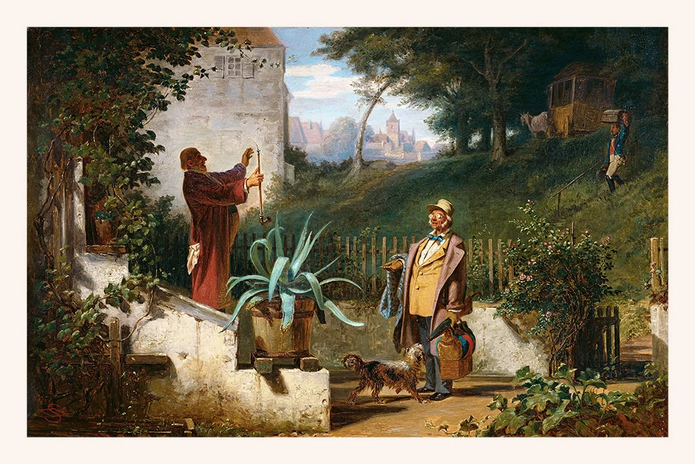 Artfilia Carl Spitzweg - Childhood Friends (Die Jugendfreunde) Variante 2 20x30 cm