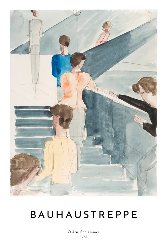 Artfilia Oskar Schlemmer - Bauhaustreppe Variante 1 60x90 cm