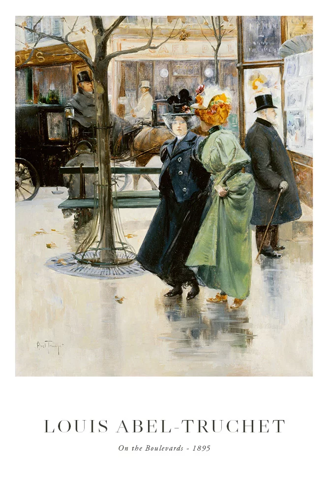 Artfilia Louis Abel-Truchet - On the Boulevards Variante 2 13x18 cm