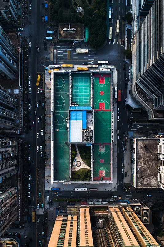 Artfilia Inner City Playing Fields Variante 1 13x18 cm