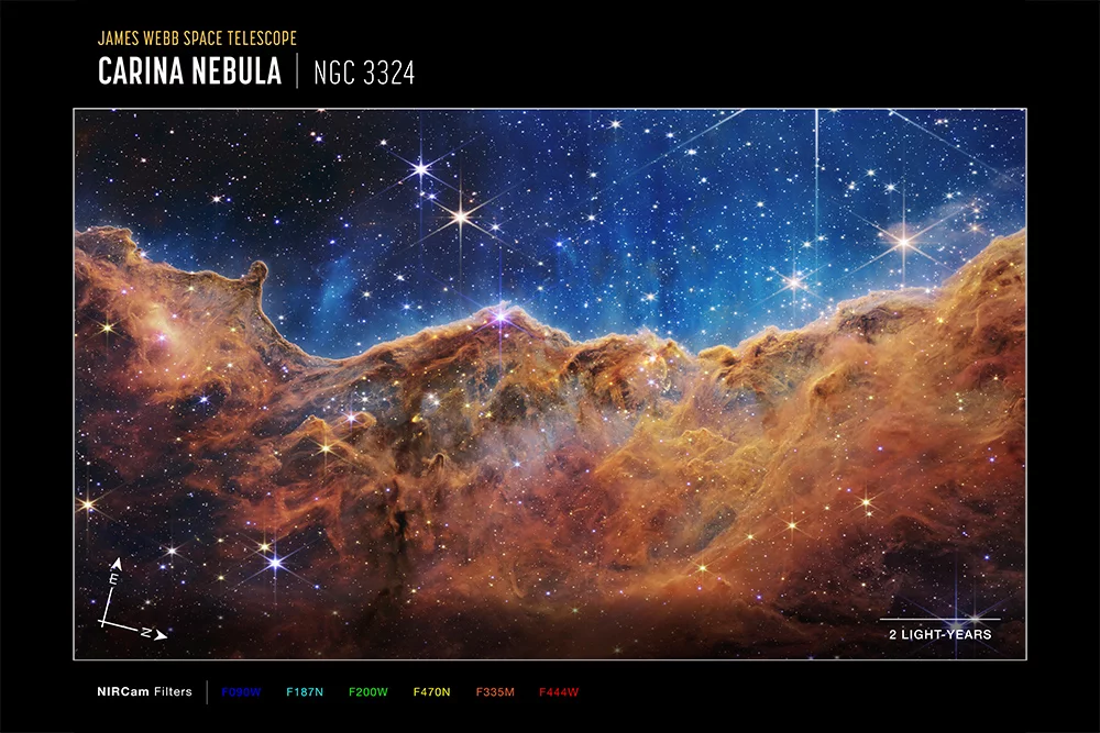 Artfilia "Cosmic Cliffs" in the Carina Nebula, Taken by NASA’s James Webb Space Telescope Variante 1 20x30 cm