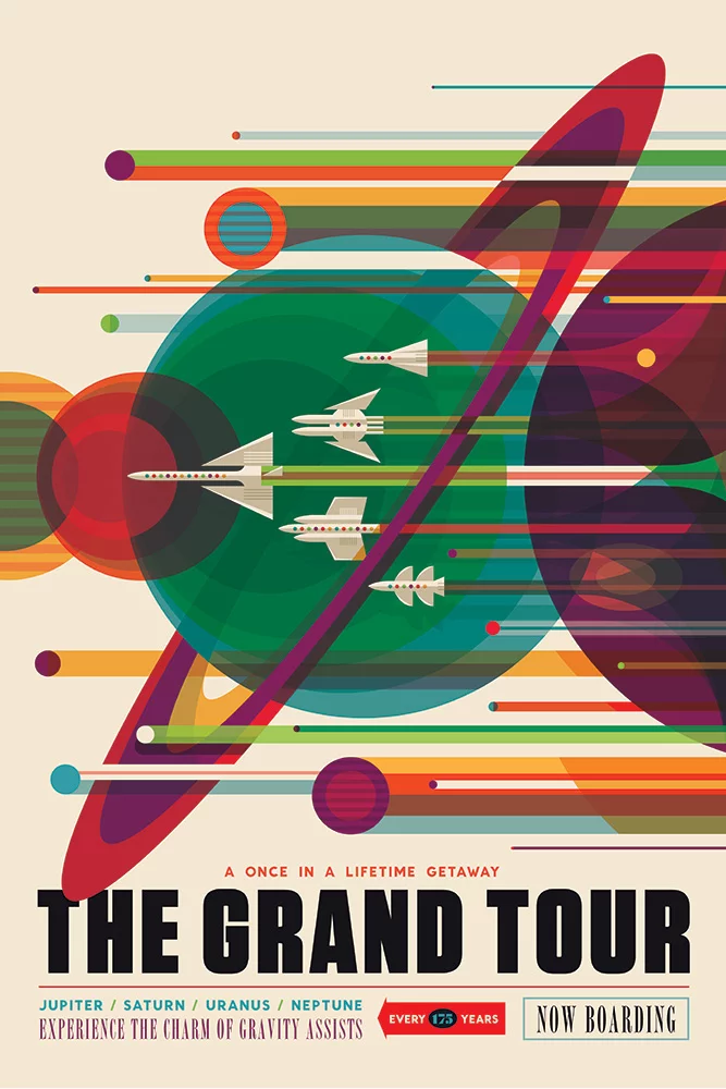 Artfilia "The Grand Tour" - Visions of the Future Poster Series, Credit: NASA/JPL Variante 1 30x45 cm
