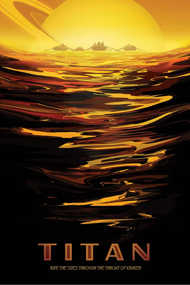 Artfilia "Titan" - Visions of the Future Poster Series, Credit: NASA/JPL Variante 1 20x30 cm
