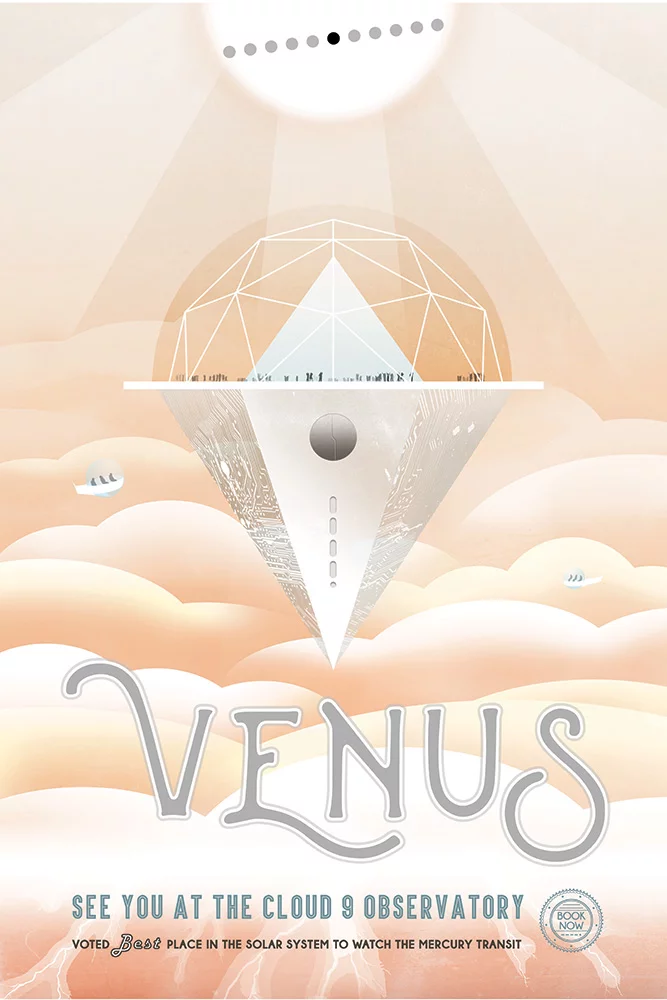 Artfilia "Venus" - Visions of the Future Poster Series, Credit: NASA/JPL Variante 1 30x45 cm
