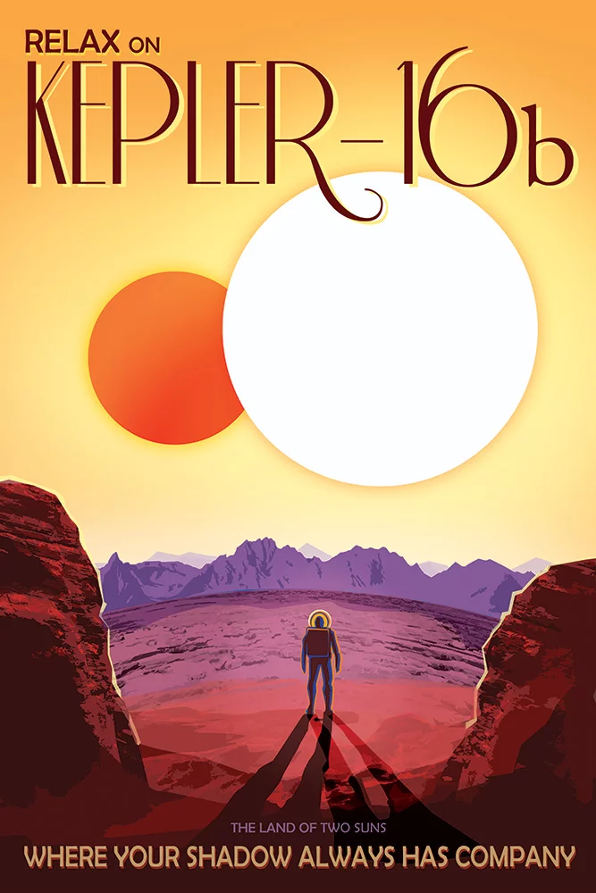 Artfilia "Kepler 16 b" - Visions of the Future Poster Series, Credit: NASA/JPL Variante 1 40x60 cm