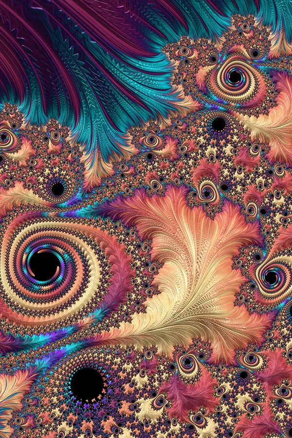 Artfilia Fraktal Prismatic Swirls Variante 1 30x45 cm