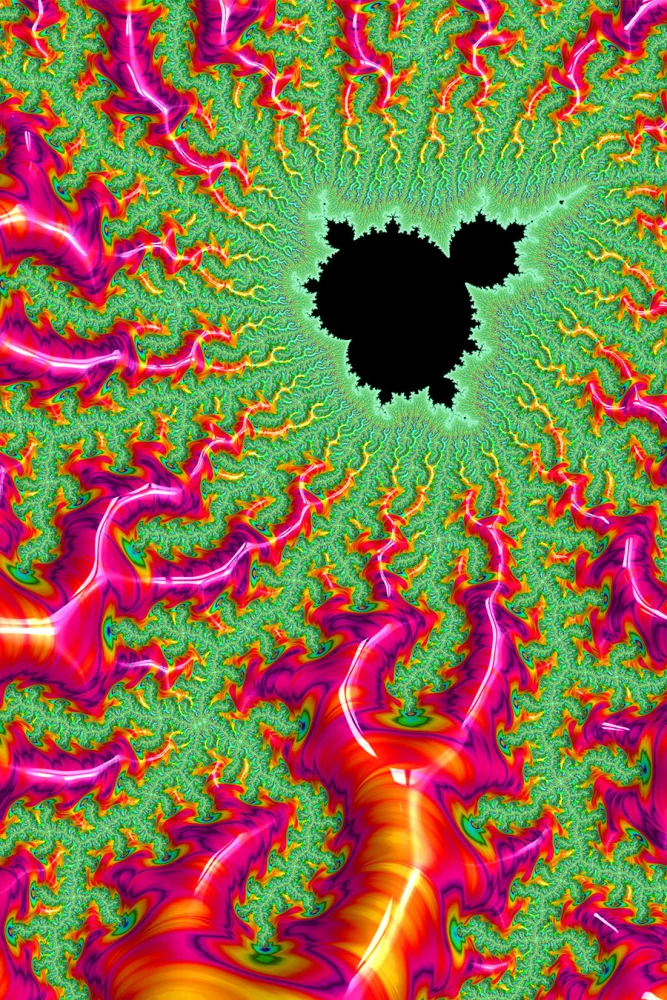 Artfilia Fraktal Neon Apfelmännchen Variante 1 13x18 cm