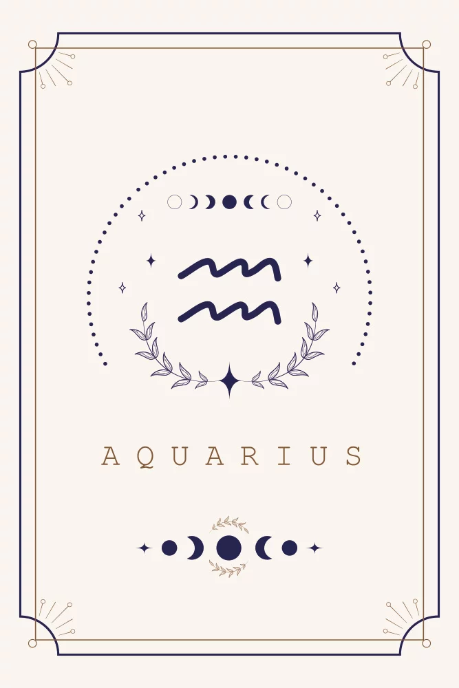 Artfilia Sternzeichen Wassermann Poster hell Variante 1 13x18 cm