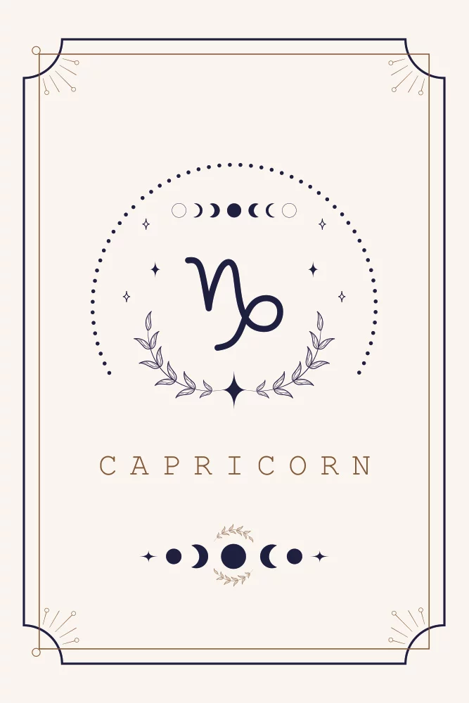 Artfilia Sternzeichen Steinbock Poster hell Variante 1 60x90 cm