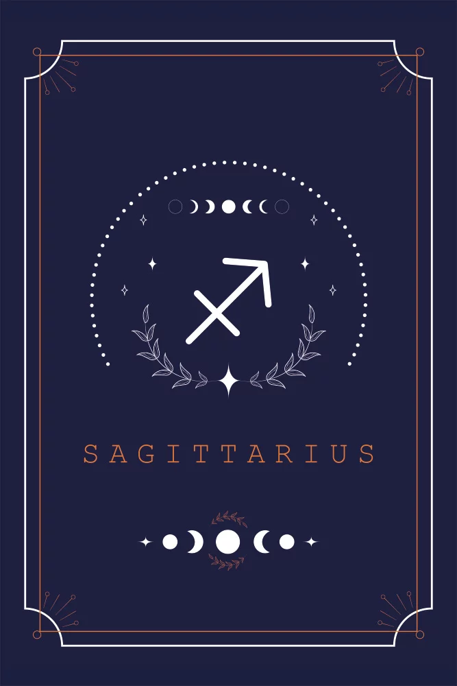 Artfilia Sternzeichen Schütze Poster dunkel Variante 1 13x18 cm