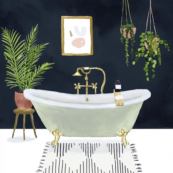 Artfilia Fancy Bathtub Variante 1 40x40 cm