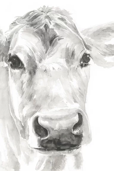 Artfilia Watercolour Cow Variante 1 60x90 cm