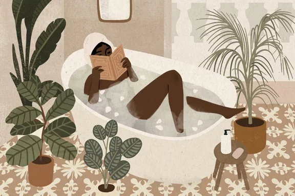 Artfilia Relaxing Bath No. 1 Variante 1 30x45 cm