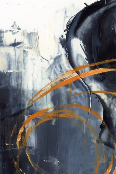 Artfilia Orange Streaks Variante 1 30x45 cm