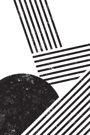 Artfilia Black Stripes No. 2 Variante 1 40x60 cm