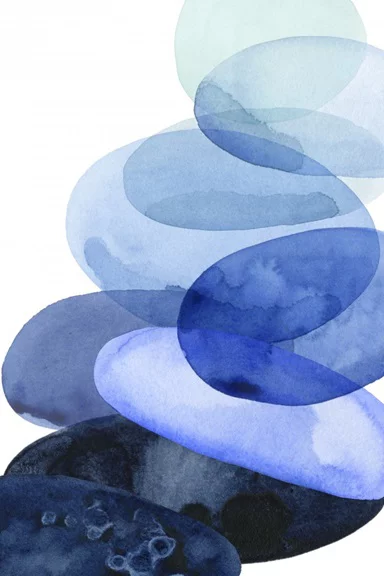 Artfilia Blue Pebbles Variante 1 40x60 cm