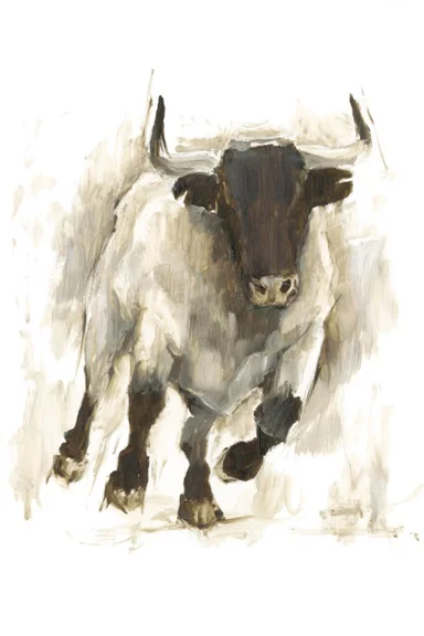 Artfilia Painted Bull Variante 1 20x30 cm